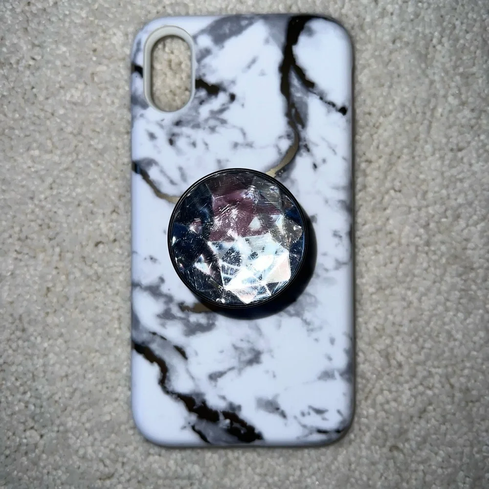 iPhone X White Marble Phone Case